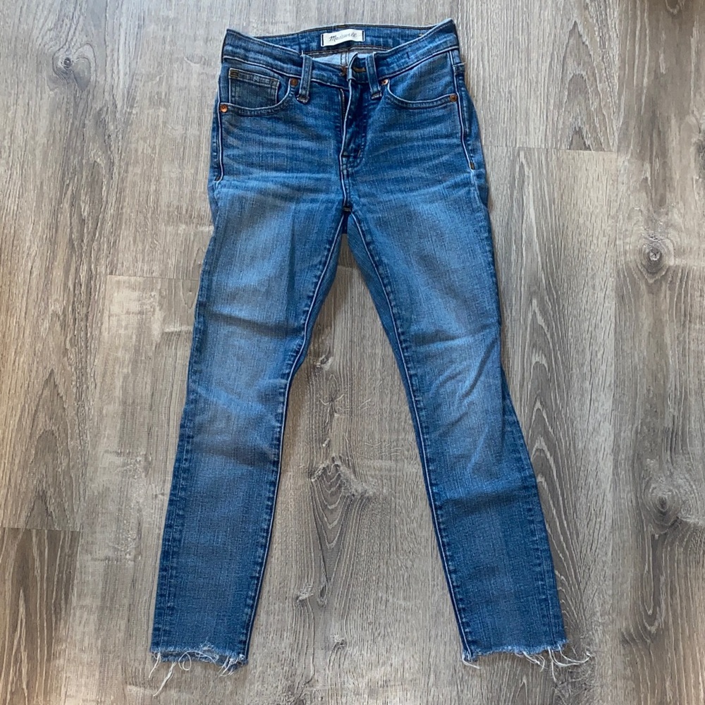 Madewell Ankle Cropped Blue Jeans